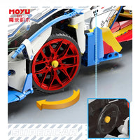 Thumbnail for Building Blocks MOC Concept EVO Racing Supercar Bricks Toy 88007A - 8
