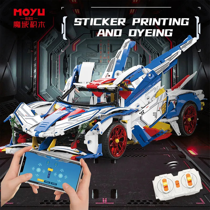 Building Blocks MOC Concept EVO Racing Supercar Bricks Toy 88007A - 5