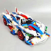 Thumbnail for Building Blocks MOC Concept EVO Racing Supercar Bricks Toy 88007A - 10