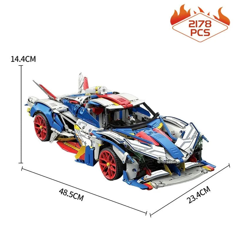 Building Blocks MOC Concept EVO Racing Supercar Bricks Toy 88007A - 4