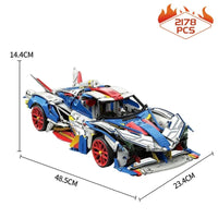Thumbnail for Building Blocks MOC Concept EVO Racing Supercar Bricks Toy 88007A - 4