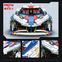 Thumbnail for Building Blocks MOC Concept EVO Racing Supercar Bricks Toy 88007A - 6