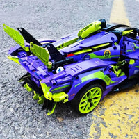 Thumbnail for Building Blocks MOC Concept EVO Racing Supercar Bricks Toys 88007 - 8