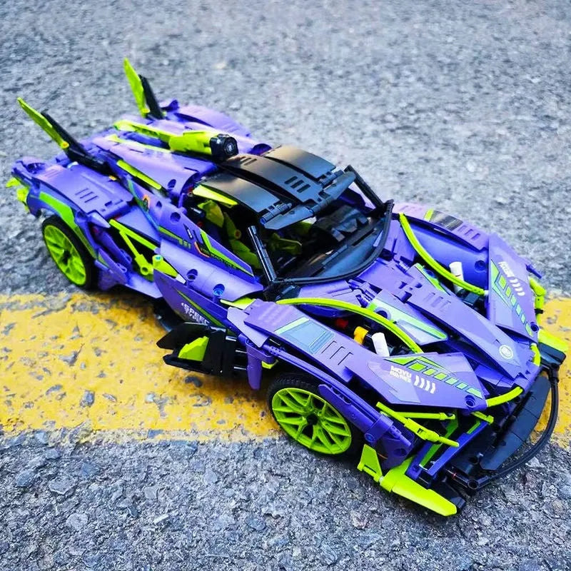 Building Blocks MOC Concept EVO Racing Supercar Bricks Toys 88007 Construction Set Toys - 6