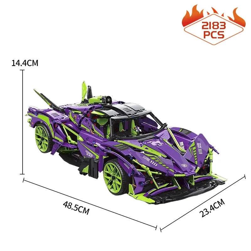 Building Blocks MOC Concept EVO Racing Supercar Bricks Toys 88007 Construction Set Toys - 3