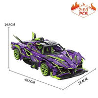 Thumbnail for Building Blocks MOC Concept EVO Racing Supercar Bricks Toys 88007 Construction Set Toys - 3