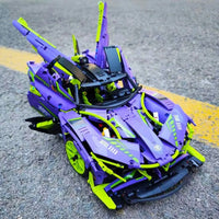 Thumbnail for Building Blocks MOC Concept EVO Racing Supercar Bricks Toys 88007 - 4