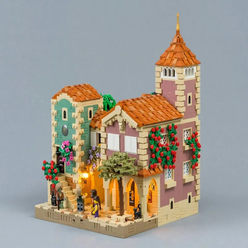 Building Blocks MOC Creator Street Expert City Holiday Hotel Bricks Toy - 8