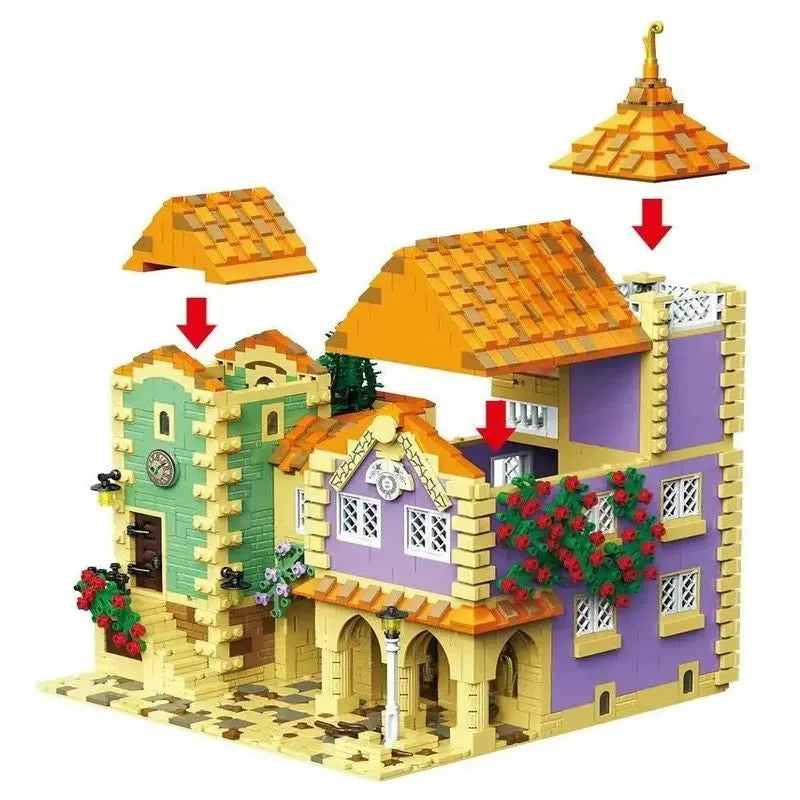 Building Blocks MOC Creator Street Expert City Holiday Hotel Bricks Toy - 9