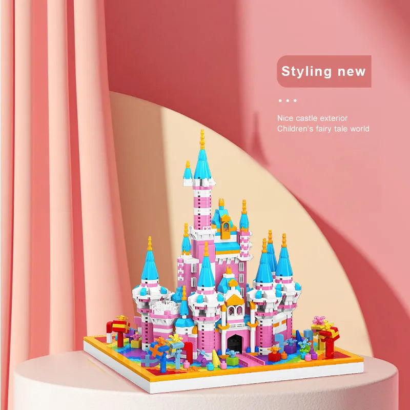 Building Blocks MOC Experts Girls Pink Princess Castle MINI Bricks Toy 92031 - 7