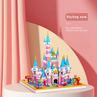 Thumbnail for Building Blocks MOC Experts Girls Pink Princess Castle MINI Bricks Toy 92031 - 7