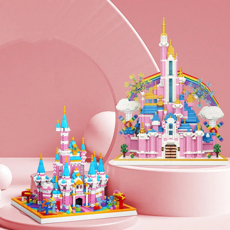 Building Blocks MOC Experts Girls Pink Princess Castle MINI Bricks Toy 92031 - 3