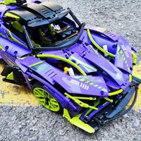 Thumbnail for Building Blocks MOC Motorized RC Apollo EVO Concept Roadster Bricks Toy Construction Set Toys - 7