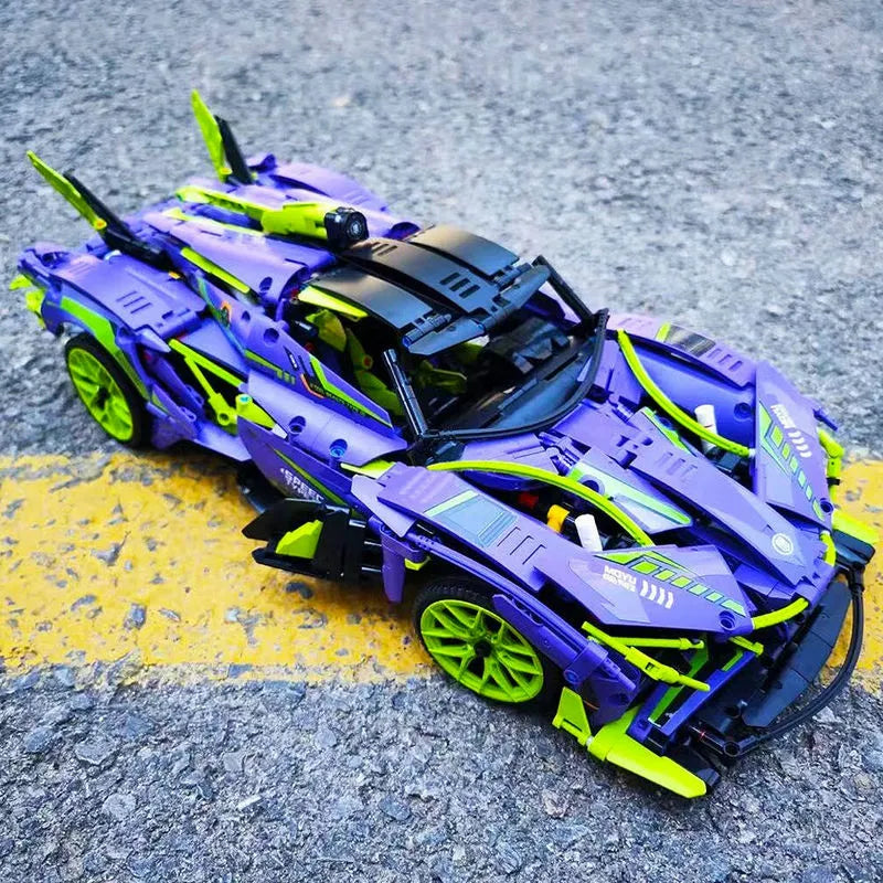 Building Blocks MOC Motorized RC Apollo EVO Concept Roadster Bricks Toy Construction Set Toys - 6