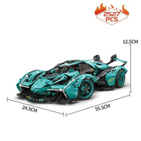 Thumbnail for Building Blocks MOC Motorized RC Lambo V12 Vision GT Racing Car Bricks Toy - 5