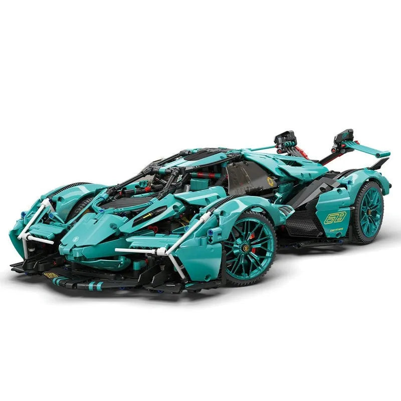 Building Blocks MOC Motorized RC Lambo V12 Vision GT Racing Car Bricks Toy - 6