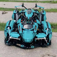 Thumbnail for Building Blocks MOC Motorized RC Lambo V12 Vision GT Racing Car Bricks Toy - 8