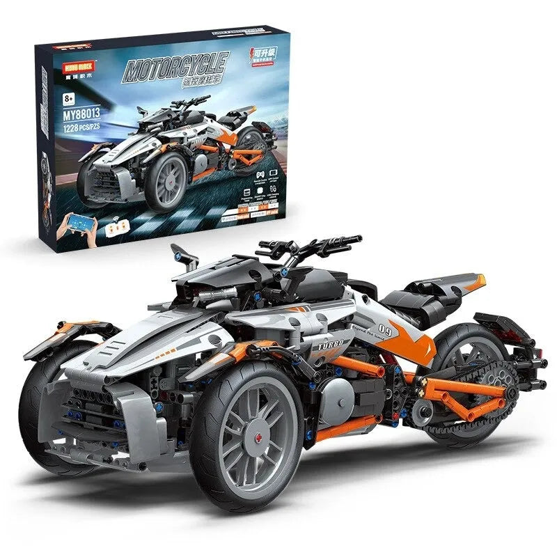 Building Blocks MOC RC APP Spyder Motorcycle Bike Car Bricks Toy - 13