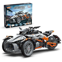 Thumbnail for Building Blocks MOC RC APP Spyder Motorcycle Bike Car Bricks Toy - 13