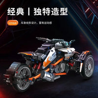 Thumbnail for Building Blocks MOC RC APP Spyder Motorcycle Bike Car Bricks Toy - 14