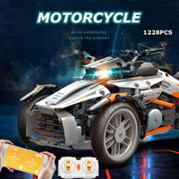 Thumbnail for Building Blocks MOC RC APP Spyder Motorcycle Bike Car Bricks Toy - 2