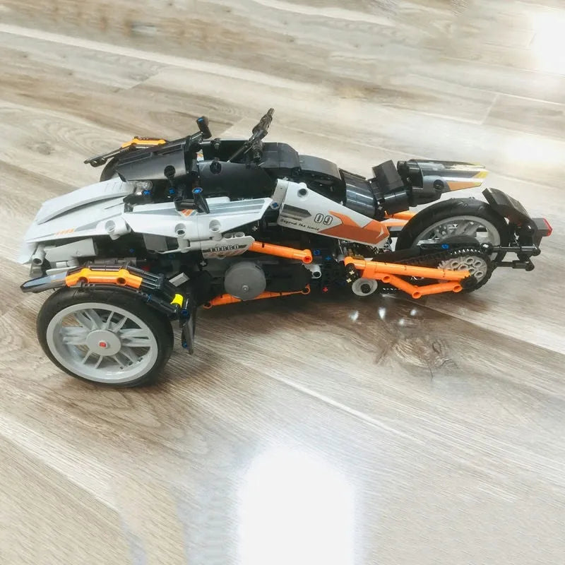 Building Blocks MOC RC APP Spyder Motorcycle Bike Car Bricks Toy - 6