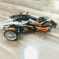 Thumbnail for Building Blocks MOC RC APP Spyder Motorcycle Bike Car Bricks Toy - 6