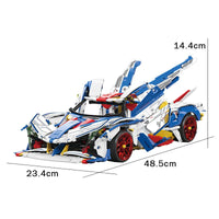 Thumbnail for Building Blocks MOC RC Motorized Apollo EVO Concept Roadster Bricks Toy Construction Set Toys - 8
