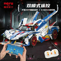 Thumbnail for Building Blocks MOC RC Motorized Apollo EVO Concept Roadster Bricks Toy Construction Set Toys - 13