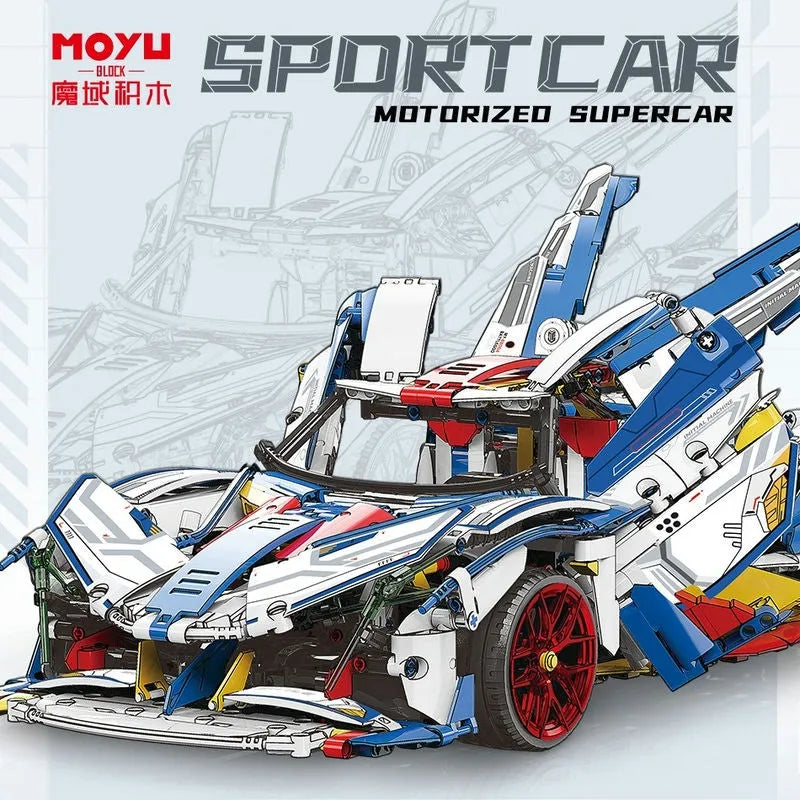 Building Blocks MOC RC Motorized Apollo EVO Concept Roadster Bricks Toy Construction Set Toys - 3