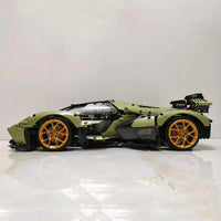 Thumbnail for Building Blocks MOC Tech APP RC Lambo V12 Vision GT Racing Car Bricks Toy - 14