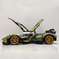 Thumbnail for Building Blocks MOC Tech APP RC Lambo V12 Vision GT Racing Car Bricks Toy - 15