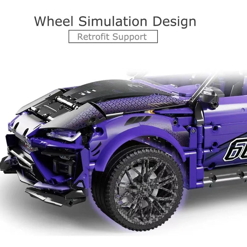 Building Blocks MOC Tech Off-Road Sports SUV Racing Car Bricks Toy - 7