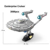 Thumbnail for Building Blocks Spacecraft MOC Enterprise Cruiser Spaceship Bricks Toy - 2