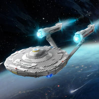 Thumbnail for Building Blocks Spacecraft MOC Enterprise Cruiser Spaceship Bricks Toy - 4