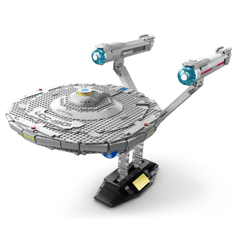 Building Blocks Spacecraft MOC Enterprise Cruiser Spaceship Bricks Toy - 1