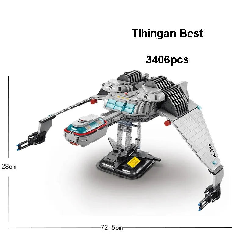 Building Blocks Spacecraft MOC Tlingen Raptor Spaceship Bricks Toy - 2