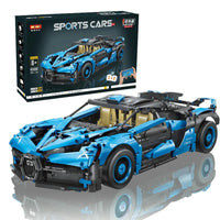 Thumbnail for Building Blocks Tech Block MOC Bugatti Bolide Sports Car Bricks Toy - 8