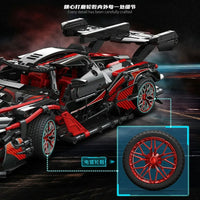 Thumbnail for Building Blocks Tech MOC 88301 Sun God Racing Sports Car Bricks Toy - 5