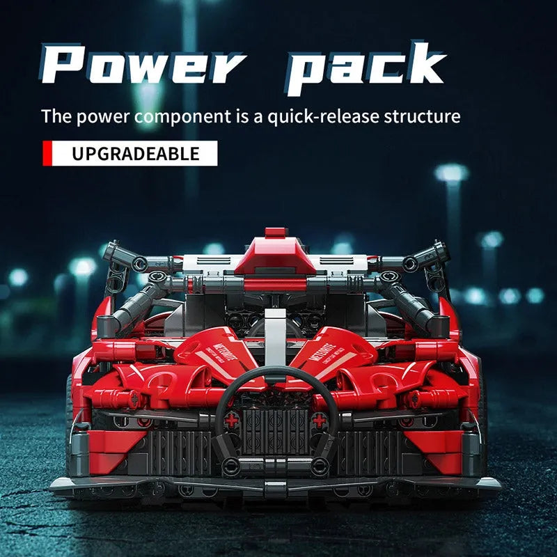 Building Blocks Tech MOC 88303 Speed Beast Racing Sports Car Bricks Toy Construction Set Toys - 6