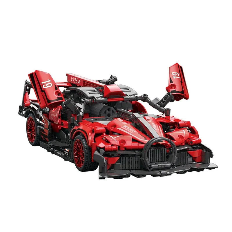 Building Blocks Tech MOC 88303 Speed Beast Racing Sports Car Bricks Toy - 1