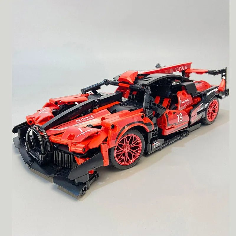 Building Blocks Tech MOC 88303 Speed Beast Racing Sports Car Bricks Toy - 4
