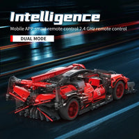 Thumbnail for Building Blocks Tech MOC 88303 Speed Beast Racing Sports Car Bricks Toy - 2