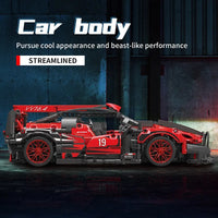 Thumbnail for Building Blocks Tech MOC 88303 Speed Beast Racing Sports Car Bricks Toy - 5