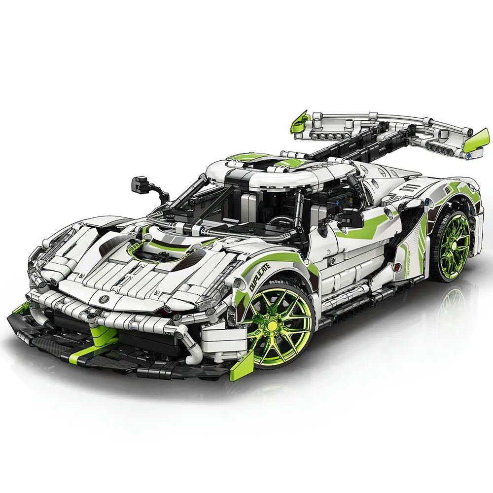 Building Blocks Tech MOC Asphalt Drag Racing Sports Car Bricks Toy 88023 Construction Set Toys - 1
