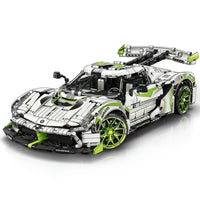 Thumbnail for Building Blocks Tech MOC Asphalt Drag Racing Sports Car Bricks Toy 88023 - 1