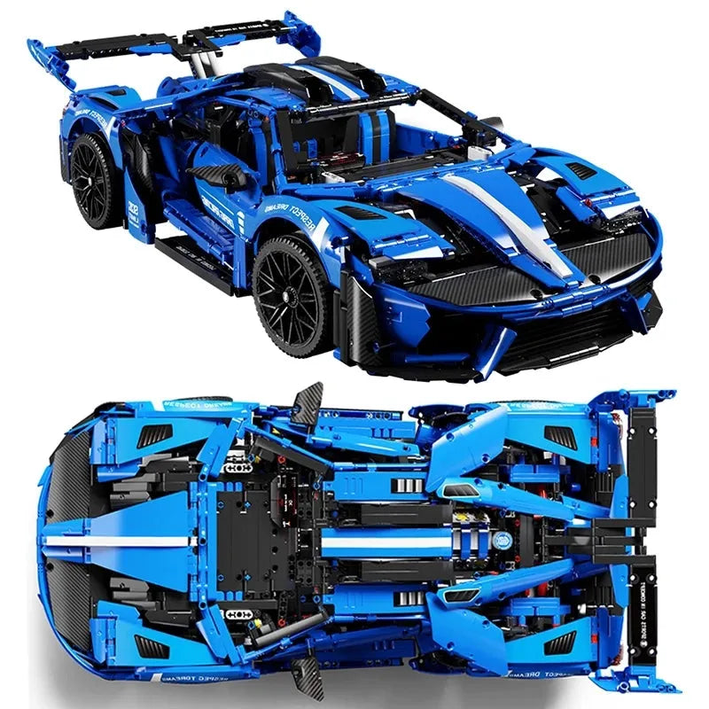 Building Blocks Tech MOC Concept LE GT Sports Roadster Car Bricks Toy - 2