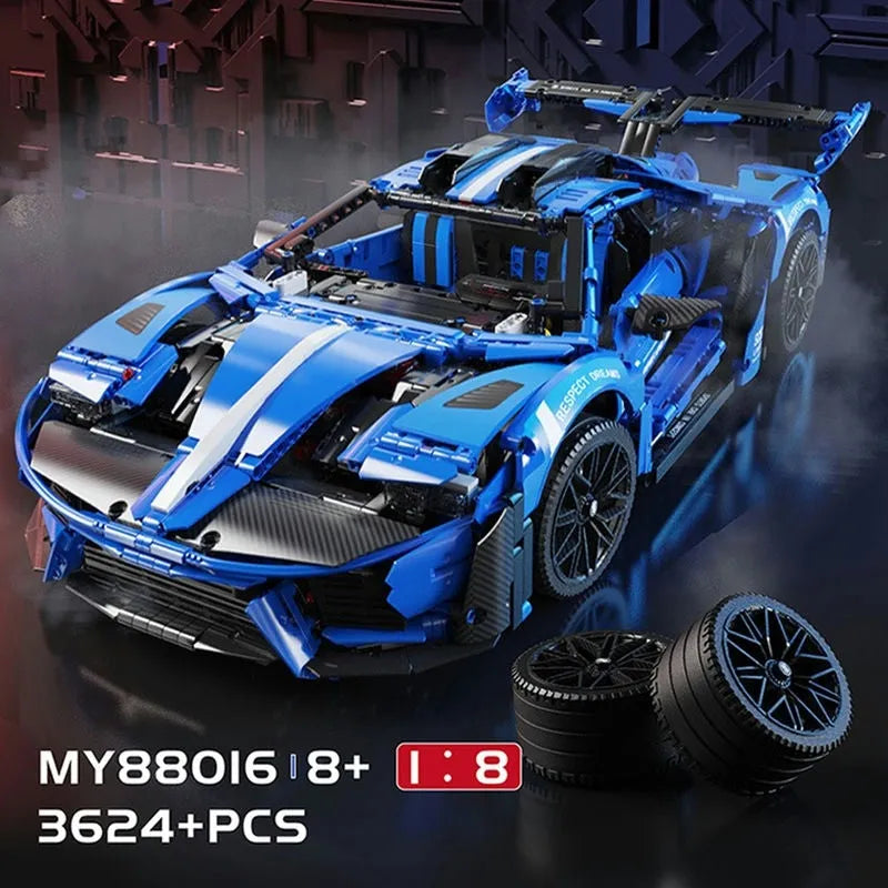 Building Blocks Tech MOC Concept LE GT Sports Roadster Car Bricks Toy - 3