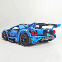 Thumbnail for Building Blocks Tech MOC Concept LE GT Sports Roadster Car Bricks Toy - 12