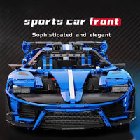 Thumbnail for Building Blocks Tech MOC Concept LE GT Sports Roadster Car Bricks Toy - 4